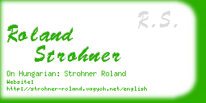 roland strohner business card